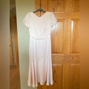 Satin dress color pink